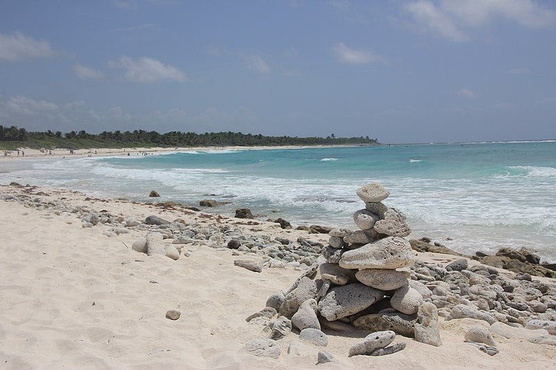 Xcacel Beach in Quintana Roo, Mexico