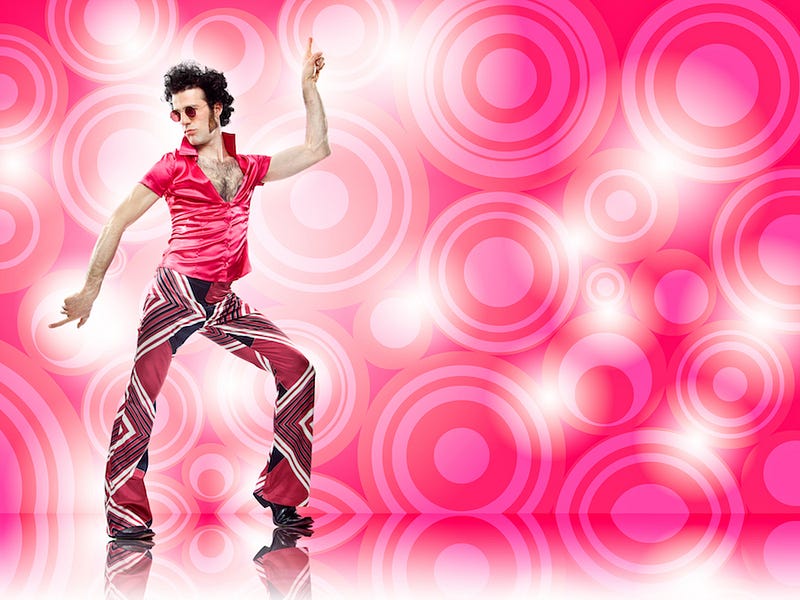 A flamboyant man dances to disco while partying in Japan