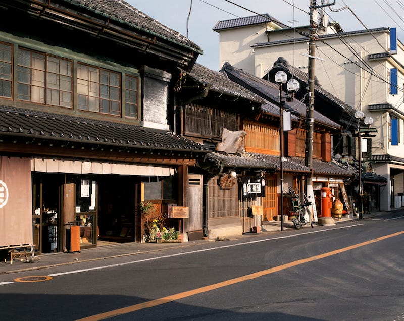 The historic buildings of Sawara which is found near Japan’s Narita International Airport in Chiba Prefecture