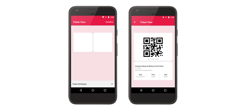 library android ticketview