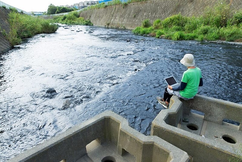 Man at a river