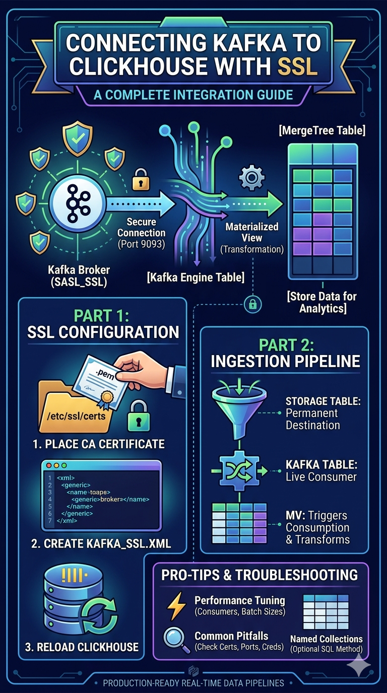 Connecting Kafka to ClickHouse with SSL: A Complete Integration Guide