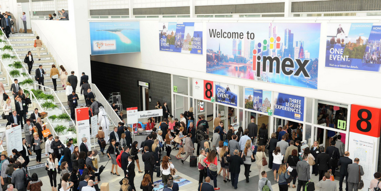 attendees networking at IMEX