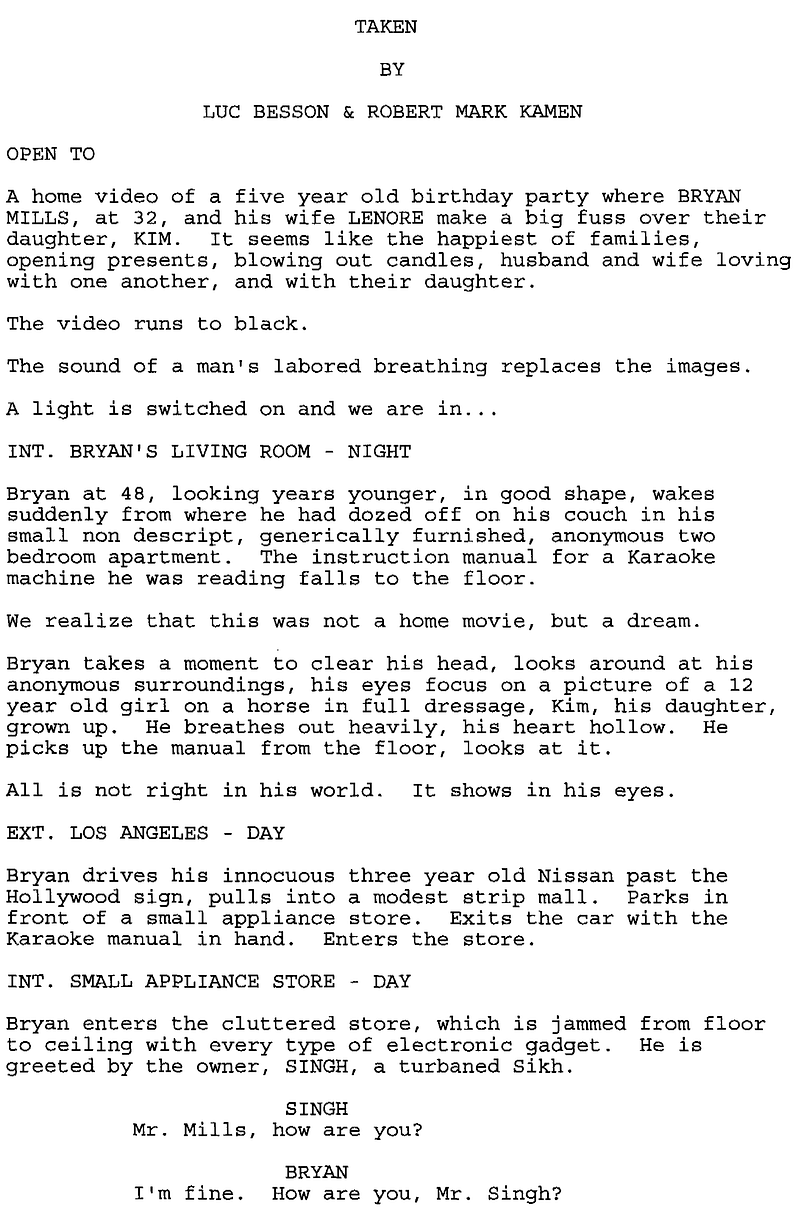 Page One: “Taken” (2008)