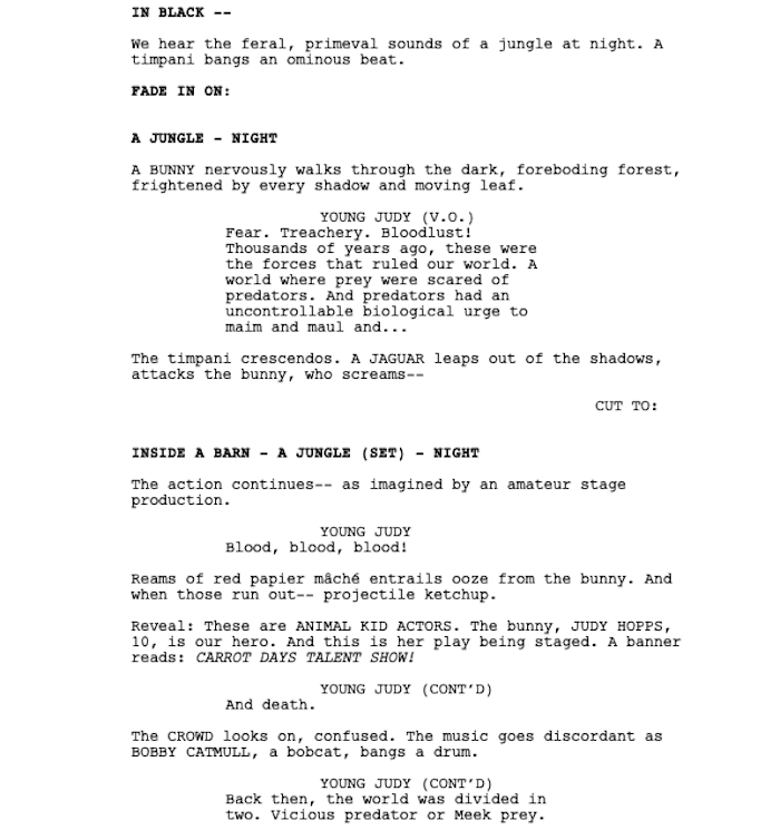 Page One: “Zootopia” (2016)