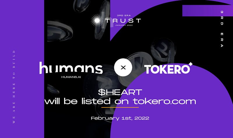 We’re partnering with Romanian exchange platform TOKERO for the listing of $HEART tokens