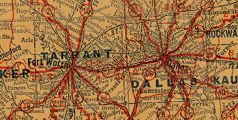 National Map Company’s Highway Map of Texas, 1920 – Save Texas History ...