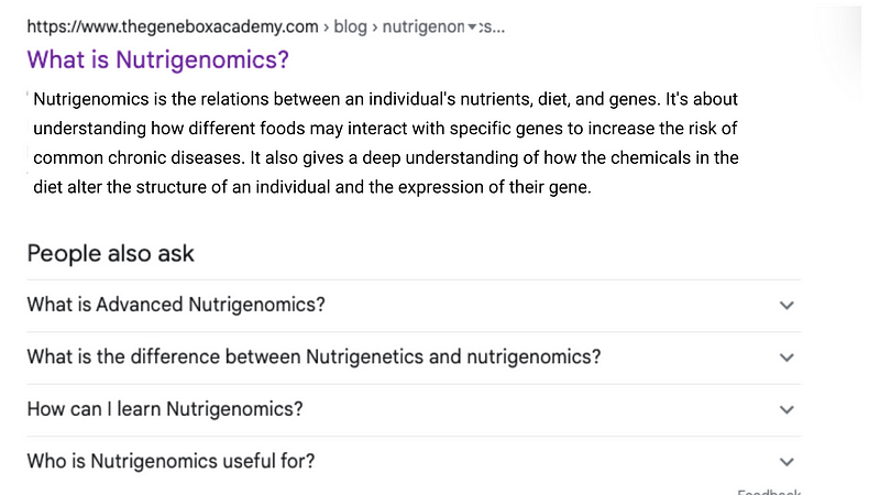 Nutrigenomics The Gene Box 
