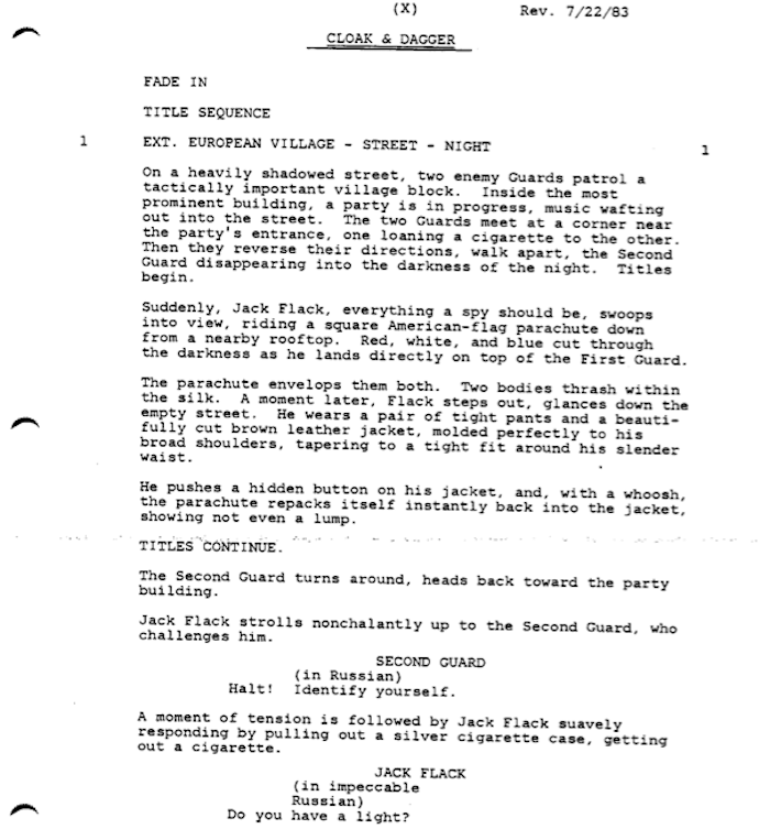 Page One: “Cloak & Dagger” (1984)