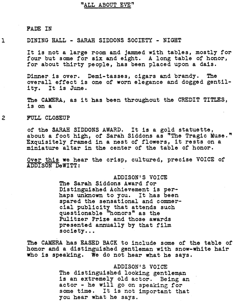 Page One: “All About Eve” (1950)