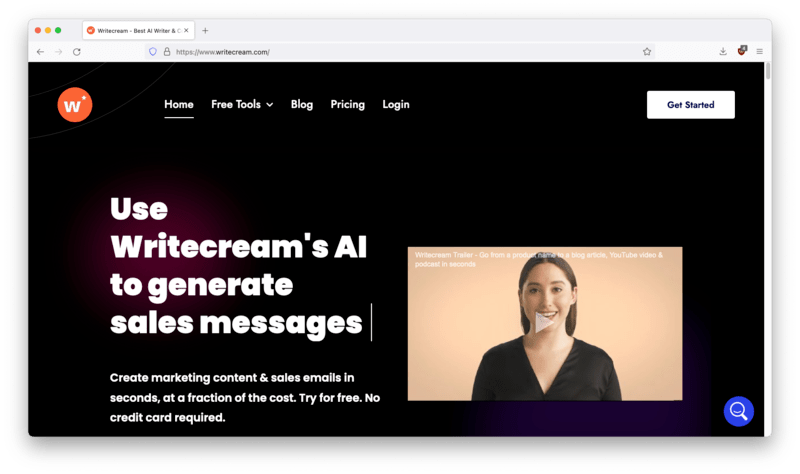 Writecream AI Writer and Voiceover Generator