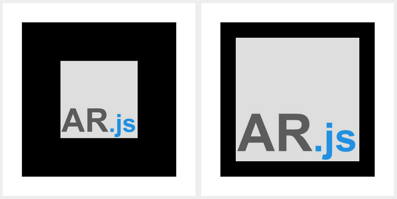Difference in border thickness for AR.js markers