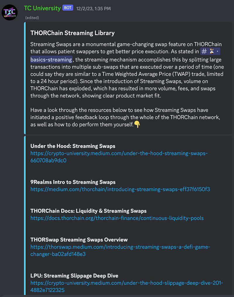 THORChain University — Discord Server Revamp Rundown
