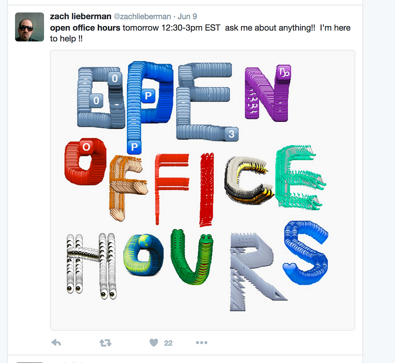 Open Office Hours Zach Lieberman Medium Open Office Hours Zach Lieberman Medium