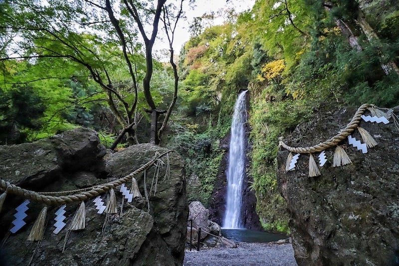 A waterfall known as Yoro Falls that is said to be able to cure all ailments