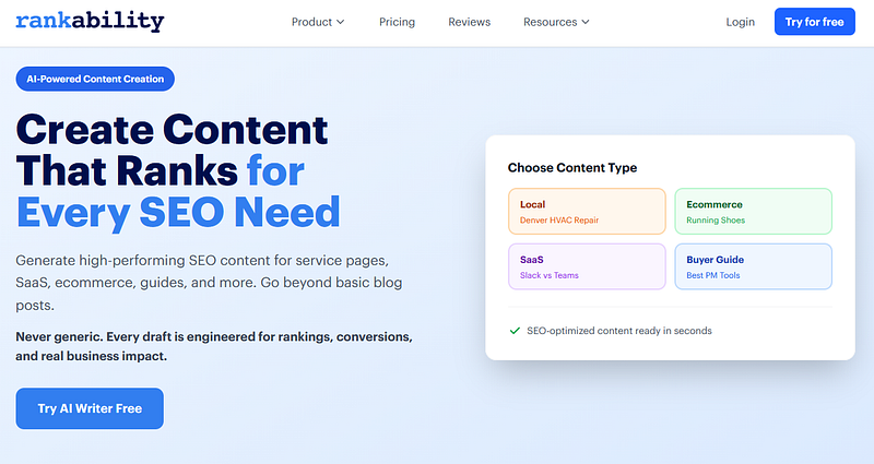 Rankability Content Writing SEO Tool on AISO Blog