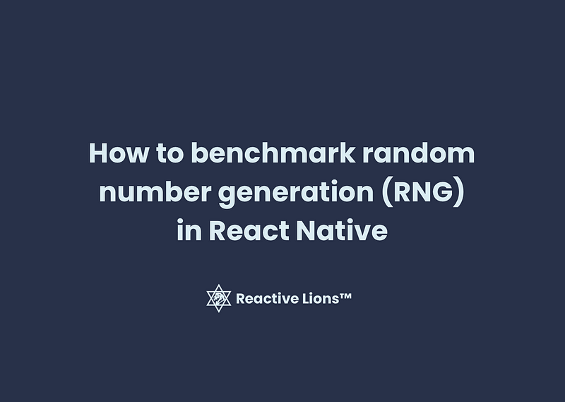 How to benchmark random number generation (RNG) in React Native