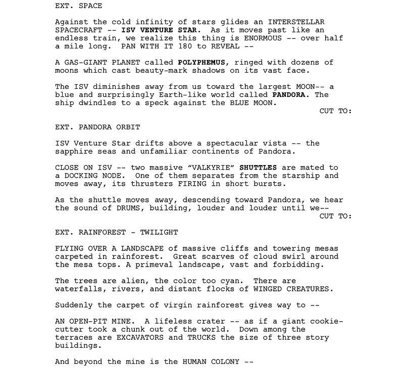 Scene Description Spotlight: “Avatar”