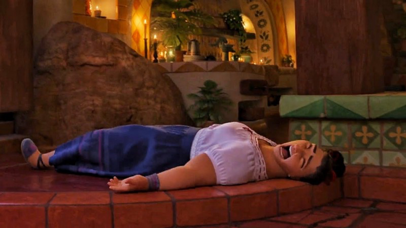 “Luisa” from the Disney film “ENCANTO”, lying down