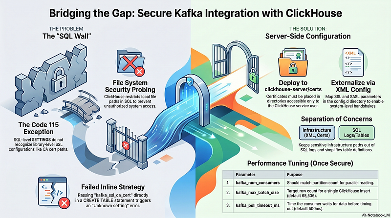 Integrating Kafka with ClickHouse using SSL/SASL: A Technical Retrospective