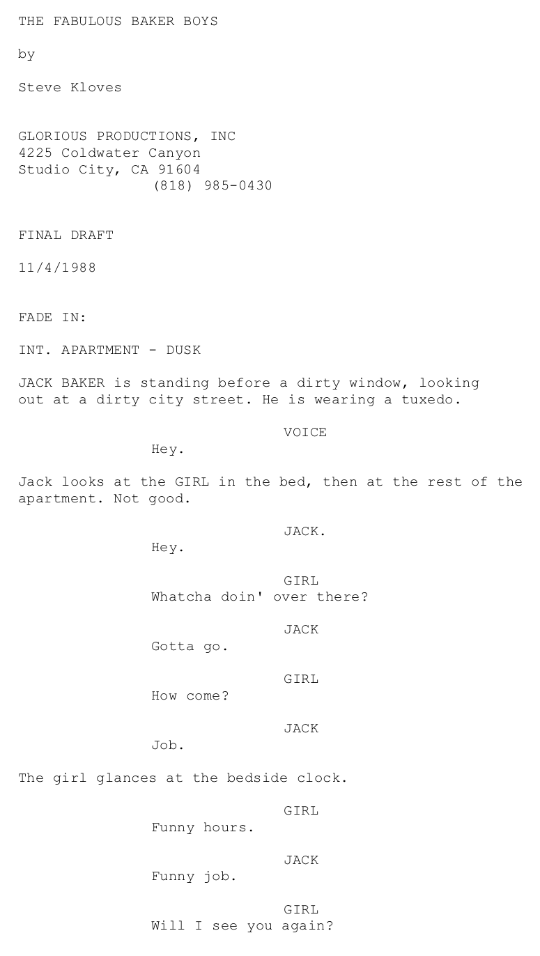 Page One: “The Fabulous Baker Boys” (1989)