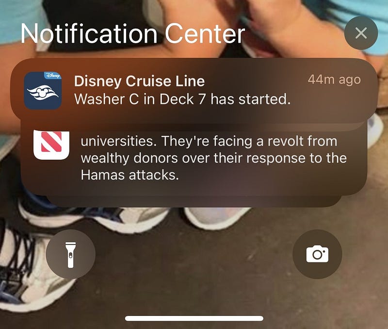 Disney Cruise Line Mobile App Laundry Alert