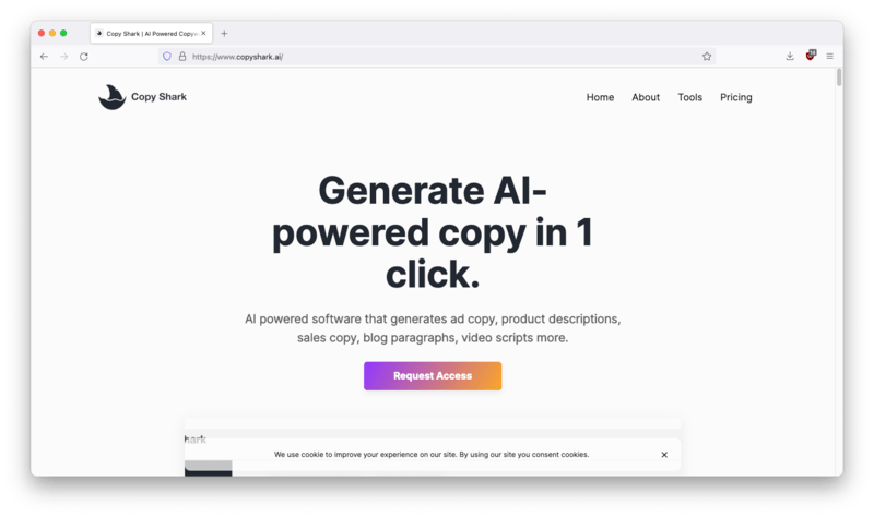 CopyShark AI writing assistant