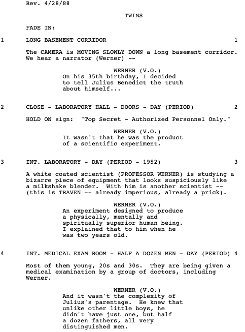 Page One: “Twins” (1988)