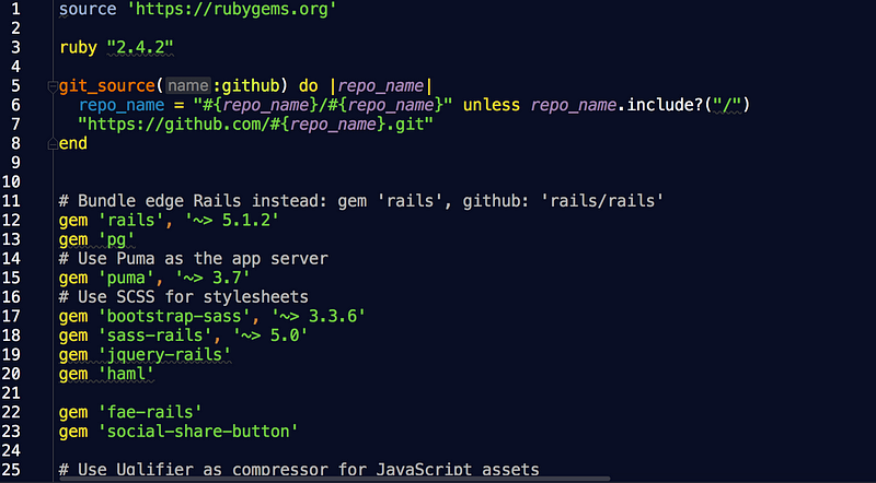 Example rails code ruby on GitHub
