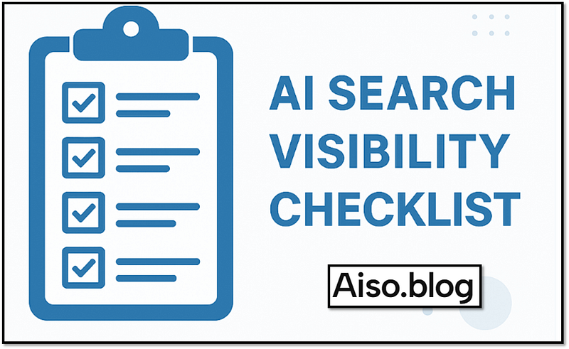 free ai search visibility checklist for seo in 2026 at aiso.blog