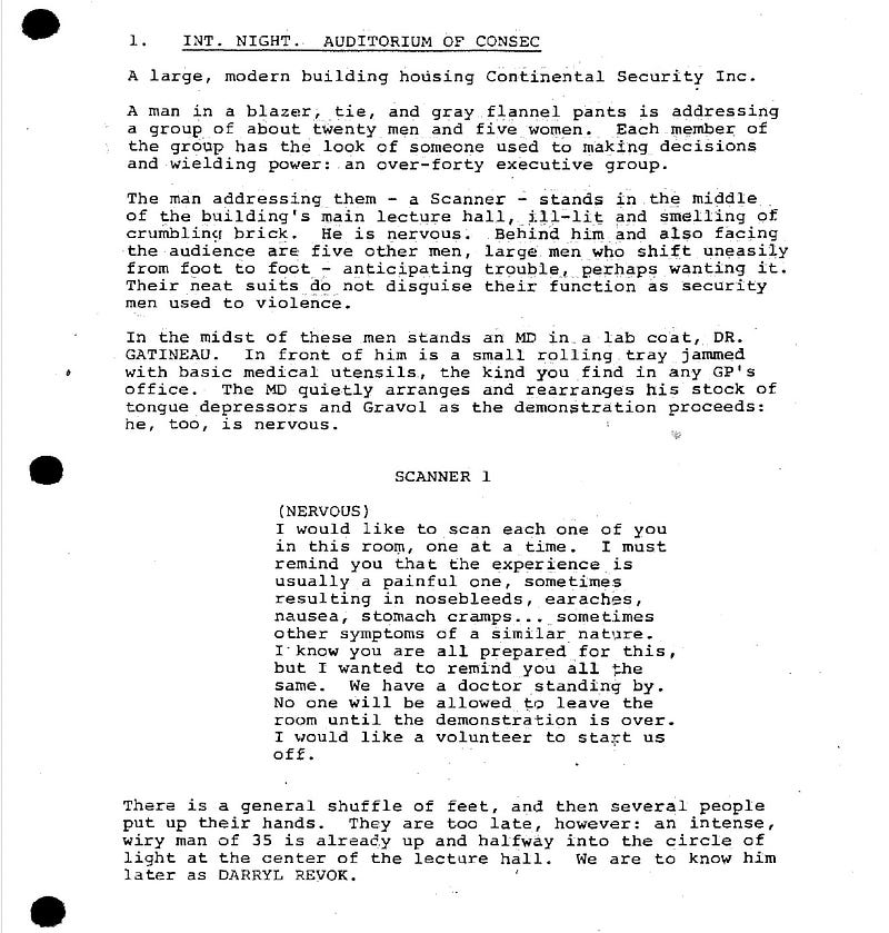Page One: “Scanners” (1981)
