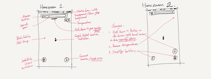 Homescreen wireframe modification