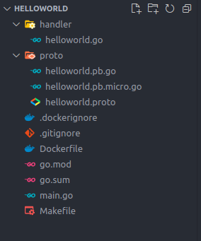 Hello world in go-micro as the base of GoLang in a microservice architecture