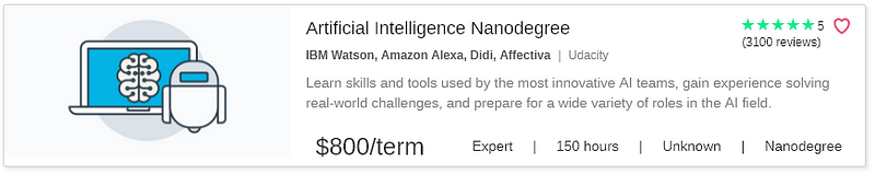 Artificial Intelligence Nanodegree by Udacity