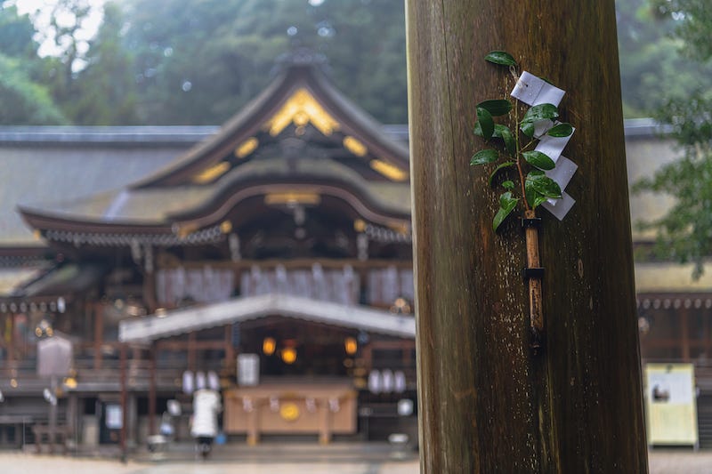The haiden of Nara Prefecture’s ancient Omiwa Shrine