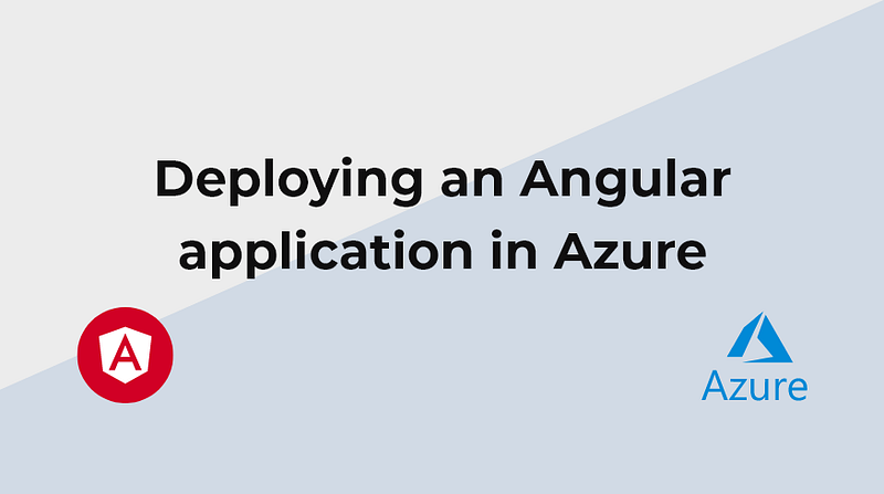 Deploying an Angular application in Azure