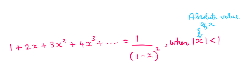 Why is 9² special? — Taylor series: 1+2x+3x²+4x³+….=1/(1-x)², when |x|<1