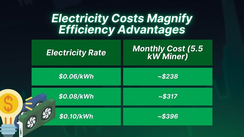 Electricity Costs Magnify Efficiency Advantages