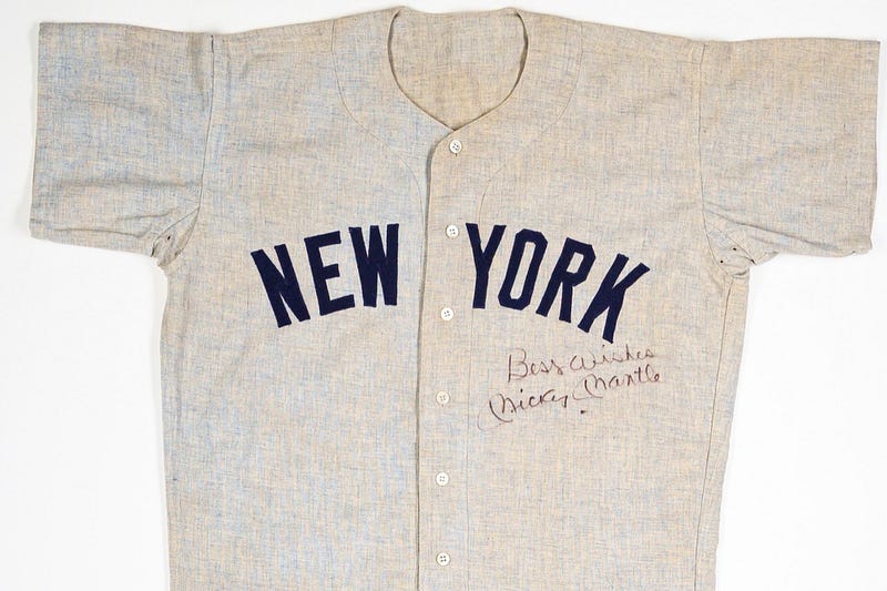 Old Mickey Mantle jersey.