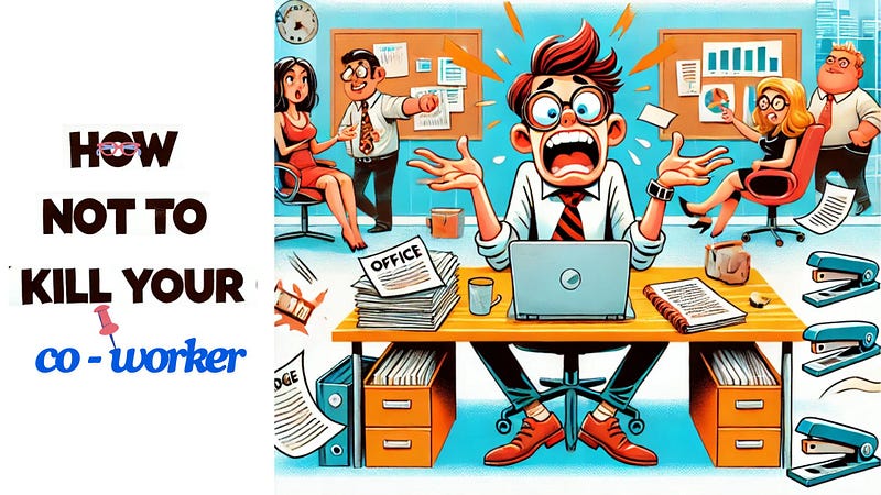 How Not to Kill Your Coworker? 1 An image if a person in dilemma and anger beacuse of his coworkers