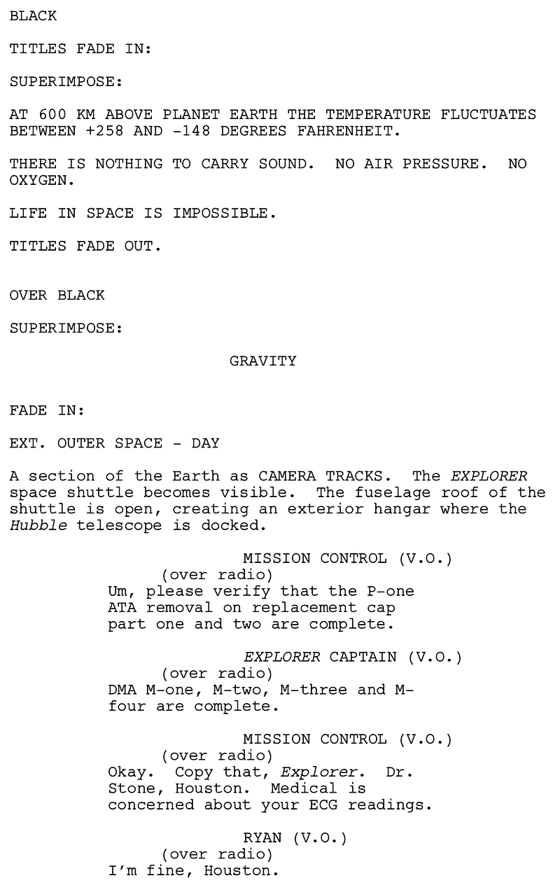 Page One: “Gravity” (2013)