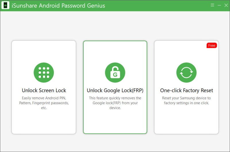 select unlock Google lock option