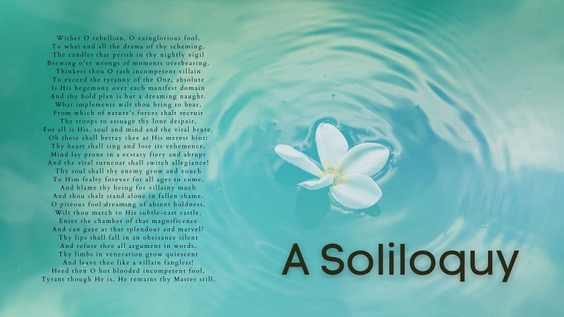 A Soliloquy