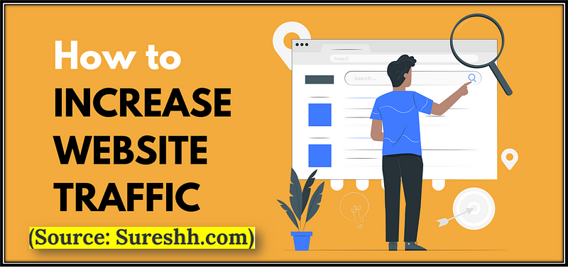 learn how to increase website traffic for free at Sureshh.com!