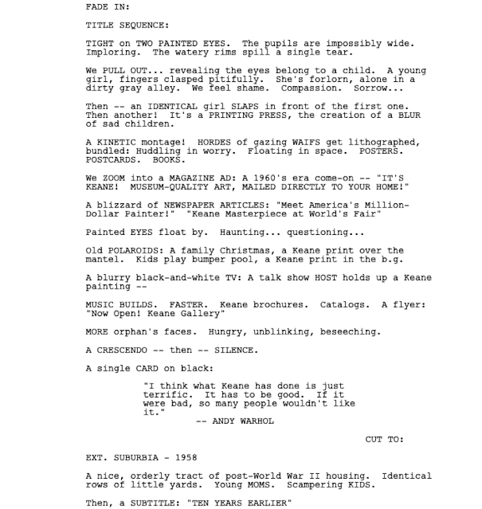 Page One: “Big Eyes” (2014)