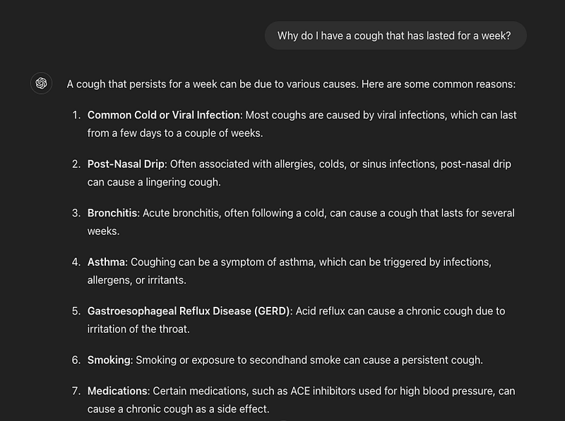 AI writing about coughing for a long tikme