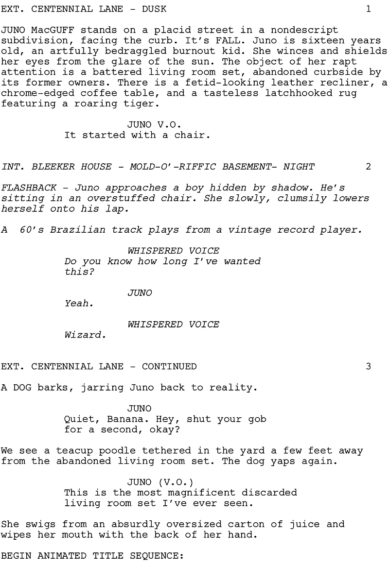 Page One: ‘Juno’ (2007)