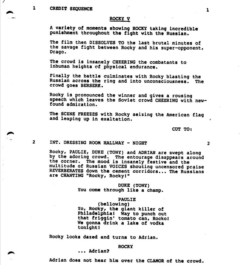 Page One: “Rocky V” (1990)