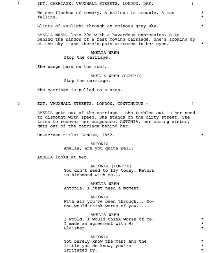Page One: “The Aeronauts” (2019)