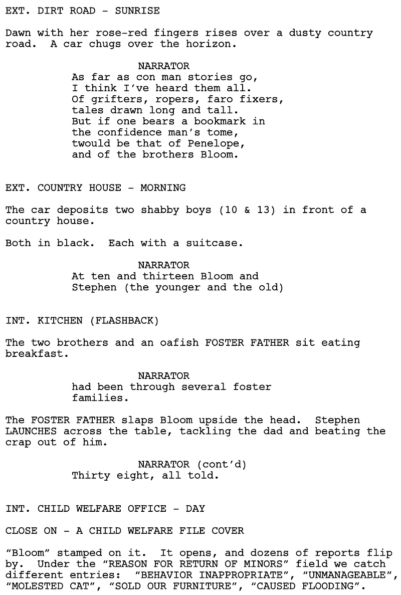 Page One: “The Brothers Bloom” (2008)